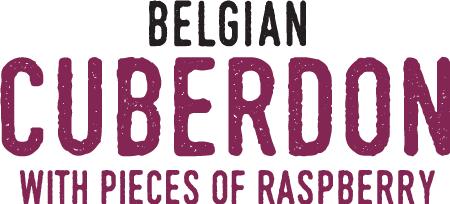 Belgian cuberdon<br />
with pieces of raspberry